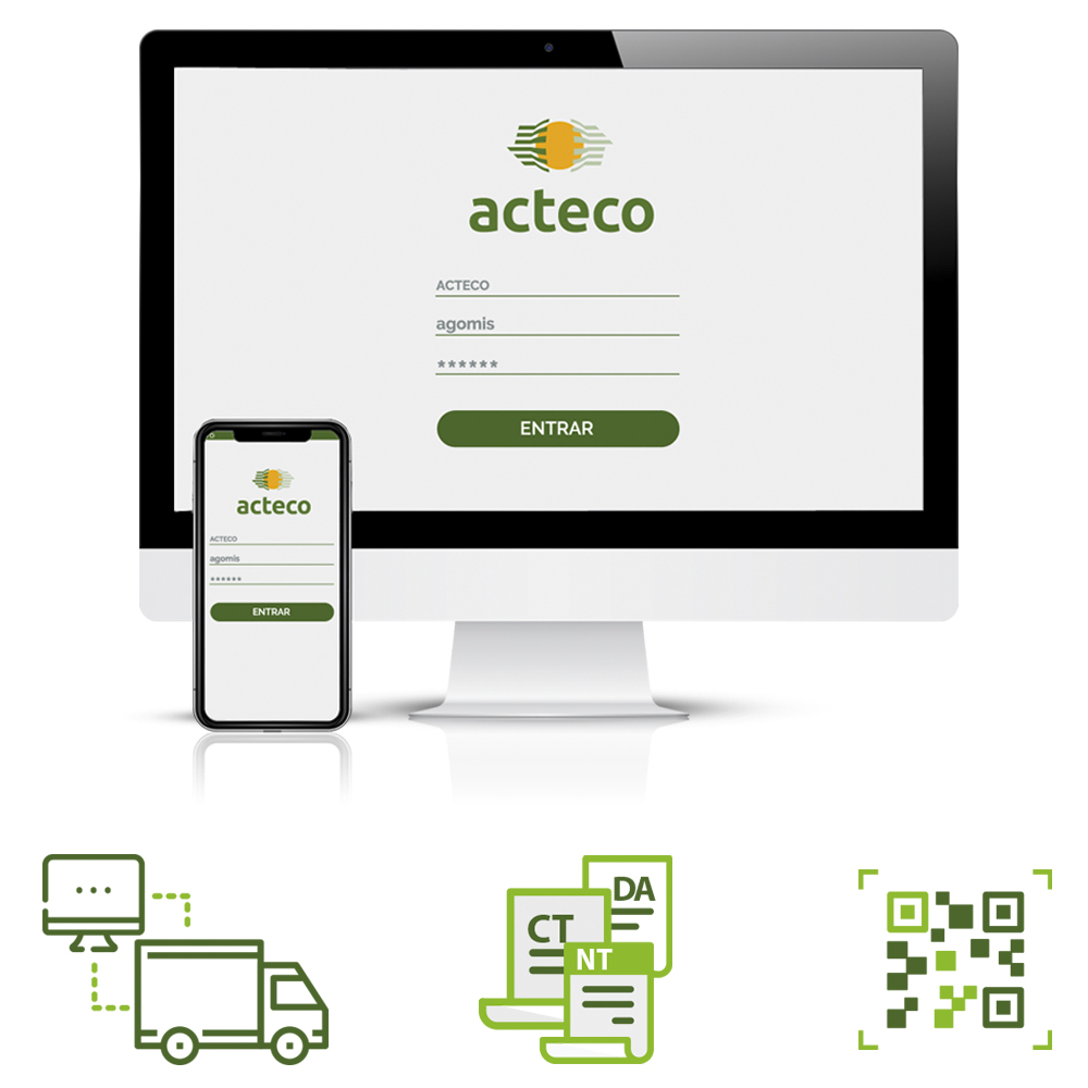 iconos haciendo referencia al inicio de sesión en Acteco