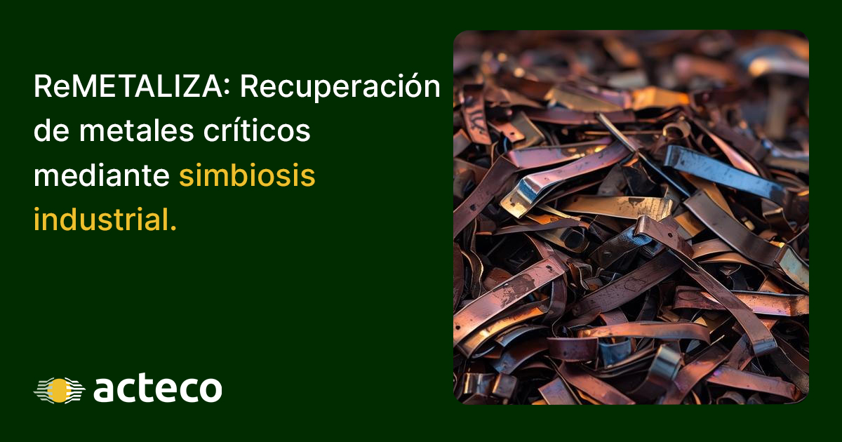 Recuperación de metales críticos mediante simbiosis industrial